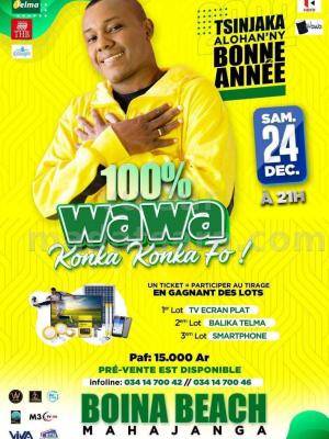 Tsinjaka alohan'ny Bonne année Wawa Concert Boeni Beach Mahajanga
