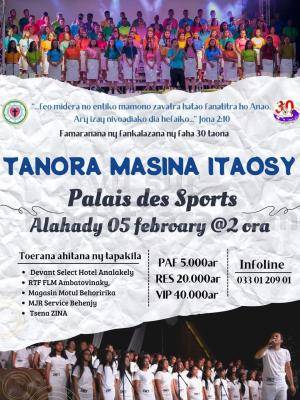 Tanora Masina Itaosy Concert Palais des Sports Mahamasina
