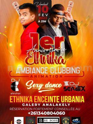 1er anniversaire  Discothèque / Clubbing Ethnika - Enceinte Urbania Galerie Analakely
