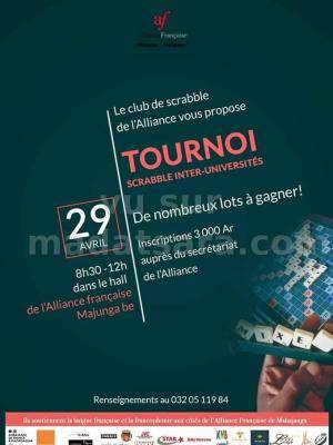 Tournoi de scrable inter-universités  Jeux / scrable AF - Alliance Française de Mahajanga