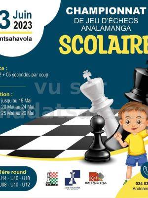 Championnat de jeu d'echecs Analamanga scolaire  Jeux / Echecs IKM Ivon-toeran'ny Kolontsaina Malagasy
