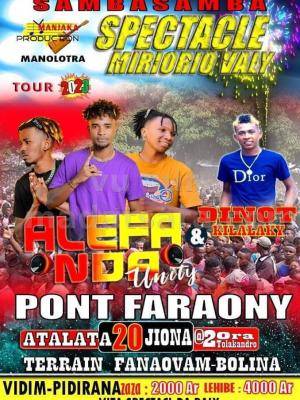 Alefa NDa Unity, Dinot Kilalaky Showcase Pont faraony