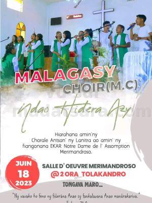 Malagasy Choir Concert Ekar Imerimandroso Ndao hidera azy