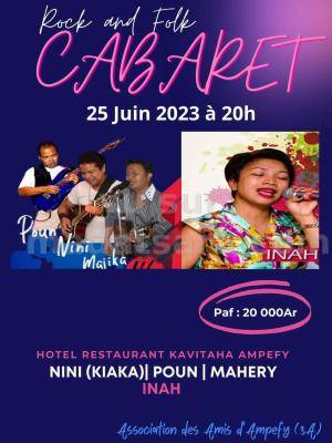 Rock and folk Inah, Poun Green, Nini KIaka, Mahery Cabaret Restaurant Kavitaha Ampefy