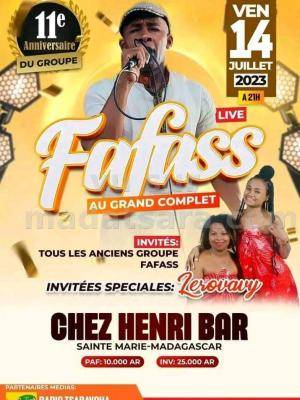 Groupe Fafass, Le Roavavy Showcase Bar Chez Henri Sainte Marie