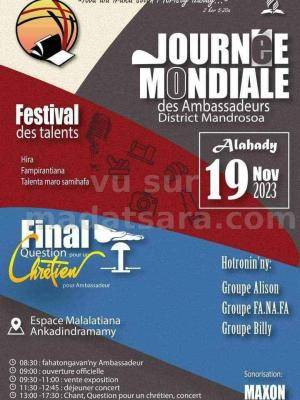 Journée mondiale des ambassadeurs district Mandrosoa