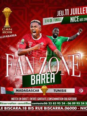 Fan zone - AlefaBarea - Madagascar vs Tunisie - Le Biscara Nice