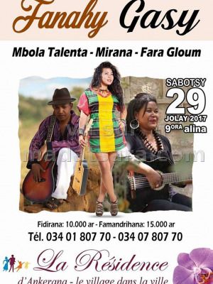 Fanahy gasy avec Mbola Talenta‍ , Mirana‍ & Fara Gloum‍ - Résidence Ankerana‍