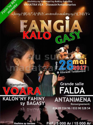 Fangia Kalo Gasy‍ hiangalian'i Voara‍ - Grande Salle Falda Antanimena