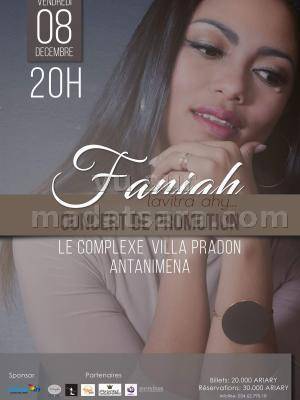 Faniah concert de promotion Le Complexe restaurant Villa Pradon Antanimena