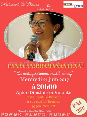 Fanja Andriamanantena‍ apéro dinatoire à volonté - Le Bresson Pantin‍