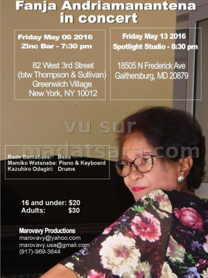 Fanja Andriamanantena in concert Zinc Bar New York