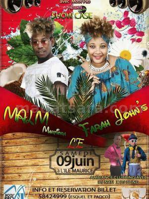 Farah John's & Malm Martiora en show case ile Maurice