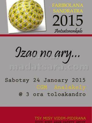 Faribolana sandratra 2015 Antsatononkalo Izao no ary au CGM Analakely