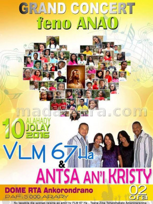 FENO ANAO - VLM 67Ha en Concert Live 2016 avec Antsa an'i Kristy