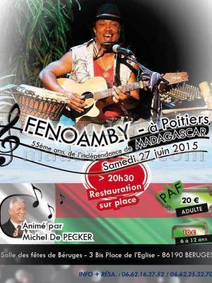 Fenoamby en concert à Poitiers 55è anniversaire de l'indépendance à la salle des fêtes de Béruges