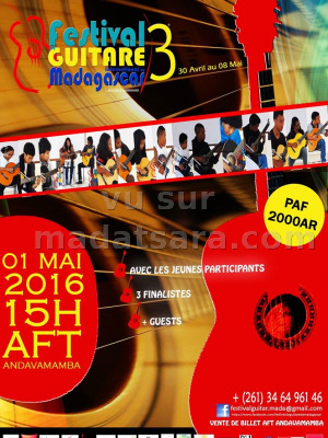 Festival de guitare de Madagascar à l'Alliance Française d'Andavamamba