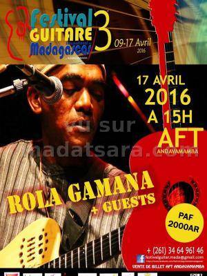 Festival de guitare Madagascar avec Rola Gamana + guests à l'Alliance Française d'Andavamamba