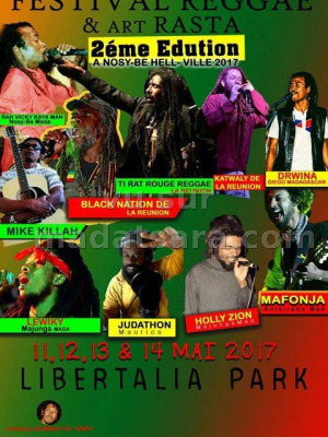 Festival Reggae & Art rasta - 2ème édition - Libertalia Park Nosy-Be‍