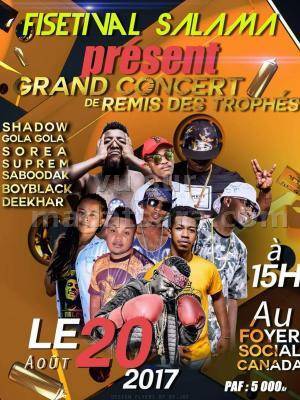 Festival Salama grand concert des trophées Foyer Social Canada Toamasina