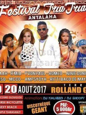 Festival tria tria Antalaha avec Arnaah, Big MJ, H'Mia, Yvon Paul, Romeo, Ninie Doniah, Lous'Fah, Chriso, Mcco Terrain Rolland Garros Antalaha