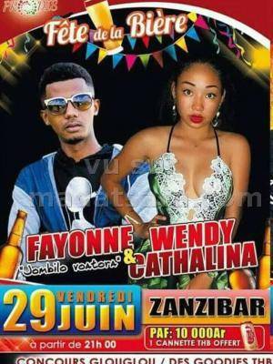 Fête de la bière avec Fayonne Armada & Wendy Discothèque Zanzibar