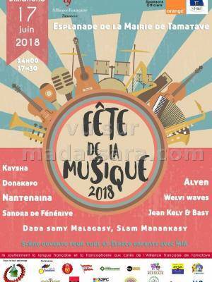 Fête de la musique 2018 Esplanade Mairie Toamasina avec Kaysha, Welvi-Waves, Basth, Jean Kely, Donakafo, Alyen, Nantenaina, Sandra De Fenerive, Dada, Slam Manankasy