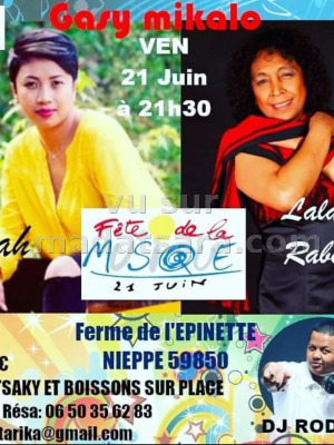 Fête de la musique avec Inah‍ Lalao Rabeson‍ - Salle de la ferme de l'epinette‍