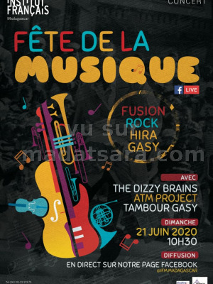 Fête de la musique - The Dizzy Brains‍ Tambour Gasy‍ - facebook live IFM - Institut Français de Madagascar‍