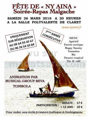 Fête de "Ny Aina" à la salle polyvalente de Claret