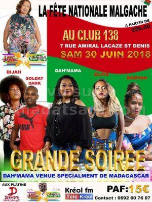 Fête nationale malgache Club 138 - La Réunion avec Dah'Mama & Maryah