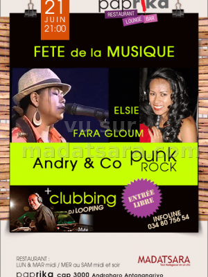 Andry &amp; co + Clubbing DJ Lopping
Quelques vidéos de&nbsp;
Elsie
[videos artiste=elsie]
Fara