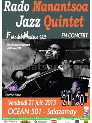Fête de la musique - Rado Manantsoa Jazz Quintet en concert à l'Océan 501 Salamazay Tamatave