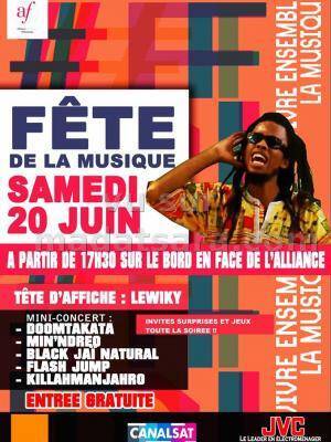 Fête de la musique sur le bord en face de l'Alliance - avec Lewiky, Doomtakata, Min'Ndreo, Black Jai Natural, Flash Jump, Killahmanjahro