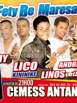 Fety be maresaka au CEMESS Antanimora‍ avec Lico Kininike‍ , Haramy‍, Linos‍, Les Robert‍