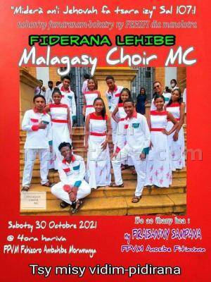 Fiderana lehibe Malagasy Choir Fpvm Ampahibe Moramanga
