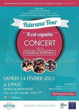 Fiderana Tour - Concert de la chorale Fiderana à Chauchat
