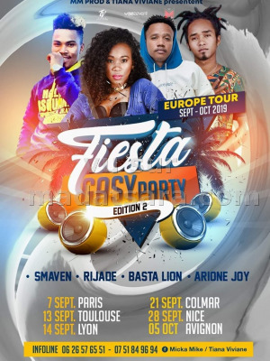 Fiesta gasy party - Edition 2 - Smaven‍ Rijade‍ Basta Lion‍ Arione Joy‍