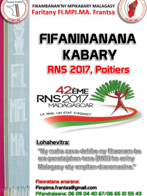 Fifaninanana kabary - RNS 2017 Poitiers