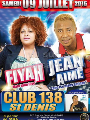 Fiyah & Jean Aimé en concert au Club 138 La Réunion St Denis