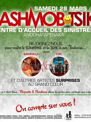 Flashmob Tsiky avec Samoëla et TGC - Centre d'accueil des sinistrés d'Andohotapenaka