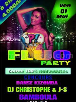 Fluo Party Soirée 100% nouveautés concours danse Kizomba à Bamboula Antalaha