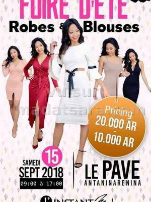 Foire d'été robes et blouses Le Pave Club Antaninarenina