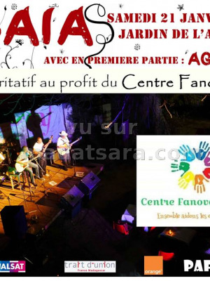 Gaia en concert caritatif au profit du centre Fanovozantsoa AF - Alliance Française de Mahajanga‍