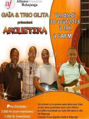 Gaïa et Trio Glita présentent Akoustika à l'Alliance Française de Mahajanga