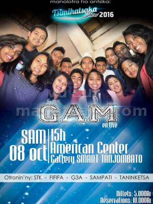 Gam en live - Tsimihatsaka show 2016 - American Center Gallery Smart Tanjombato