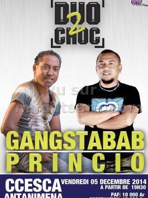 Gangstabab et Princio en concert au CCESCA Antanimena
