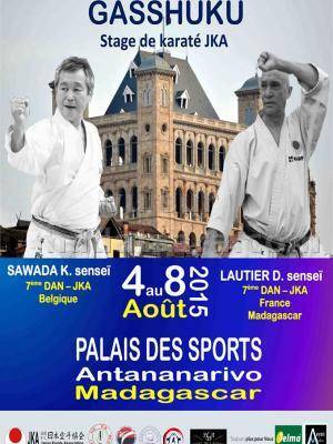 Gasshuku stage de karaté JKA au Palais des sports de Mahamasina