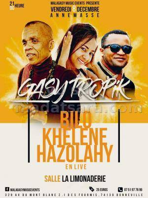 Gasy tropik avec Bilo, Khelene, Hazolahy - La Limonaderie - Bonneville Anemasse France