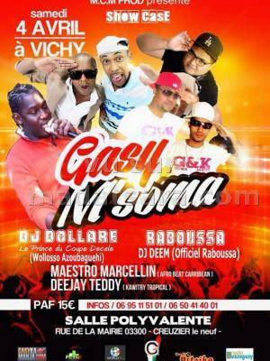 Gasy M'sôma à Vichy avec Raboussa Dj Dollare à la salle polyvalente Creuzier le neuf